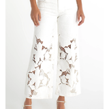 Stride Wide Leg W/ Floral Cutwork