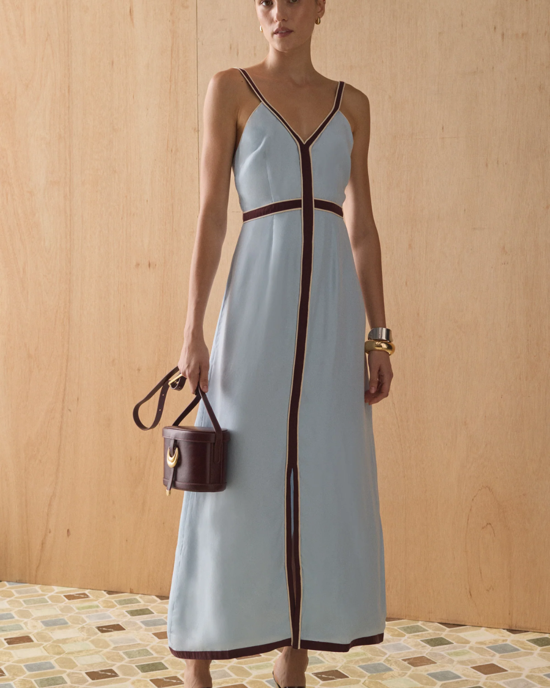 THE ANNIKA DRESS Ocean plus-size - AMOUR781