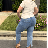 GIA GLIFER CROP FLARE W/TULIP BACK SLIT