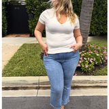 GIA GLIFER CROP FLARE W/TULIP BACK SLIT