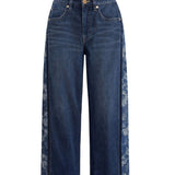 Stride wide leg with Jacquard blocking
