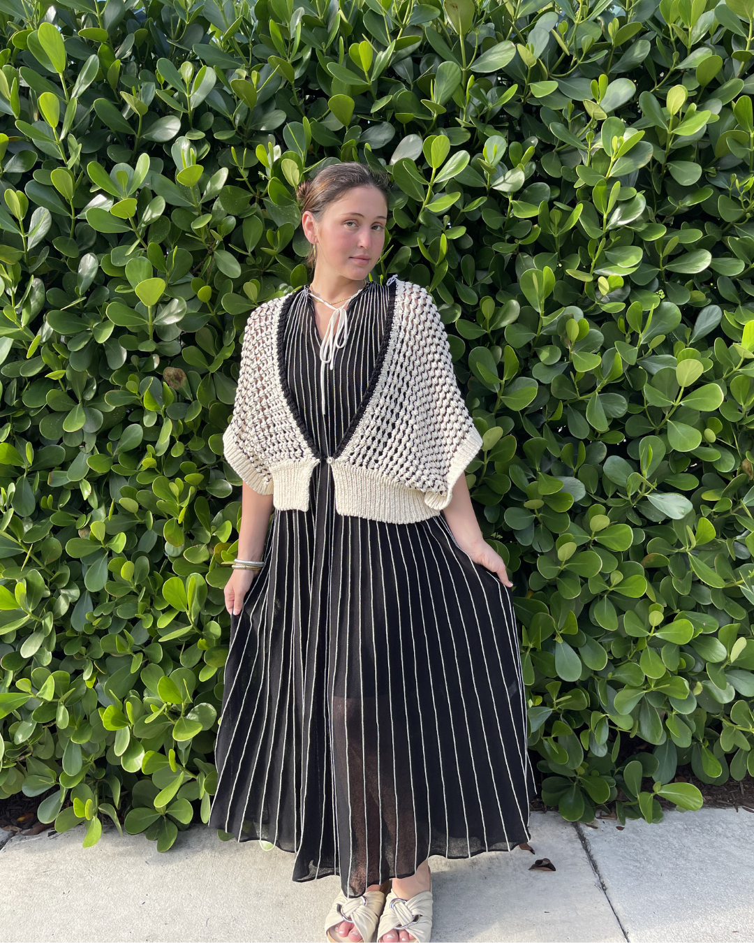 Black and White Dress plus-size - AMOUR781