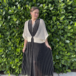 Black and White Dress plus-size - AMOUR781