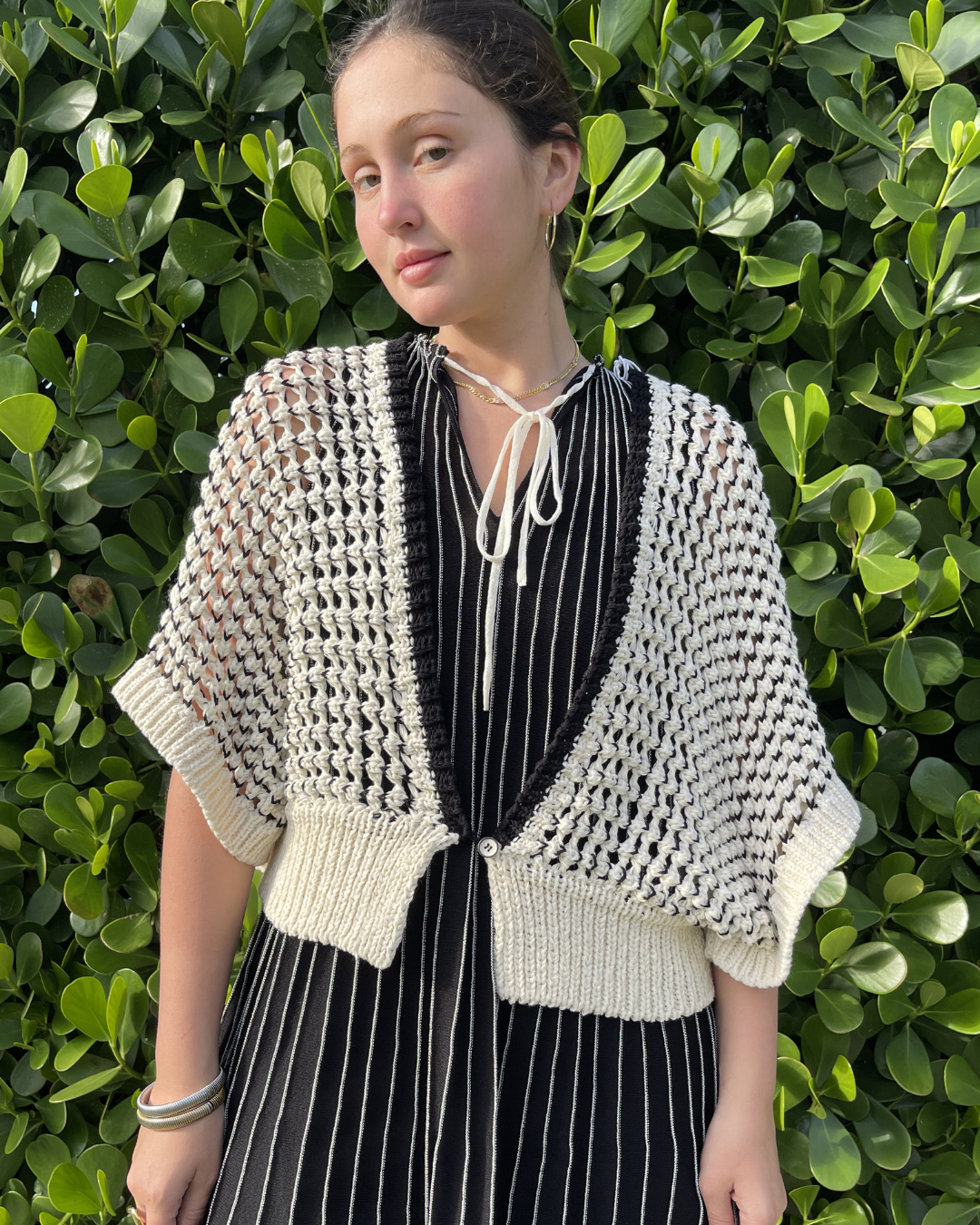 Textured knit vest plus-size - AMOUR781