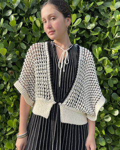 Textured knit vest plus-size - AMOUR781