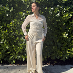 Chiffon Wrap Blouse plus-size - AMOUR781
