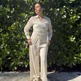 Chiffon Wrap Blouse plus-size - AMOUR781
