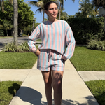 STRIPED FRENCH TERRY SWEATSHIRT plus-size - AMOUR781