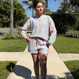 STRIPED FRENCH TERRY SWEATSHIRT plus-size - AMOUR781