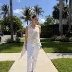 CREAM POLKA DOT TOP plus-size - AMOUR781