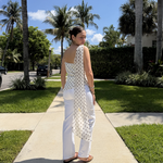 CREAM POLKA DOT TOP plus-size - AMOUR781