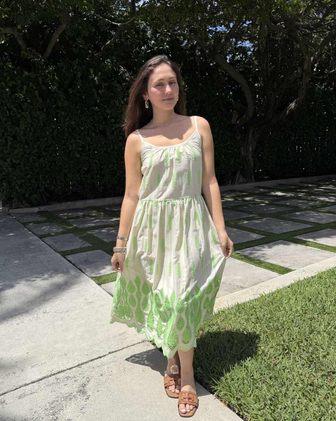 SANDRA Dress Lime plus-size - AMOUR781