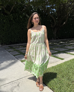 SANDRA Dress Lime plus-size - AMOUR781