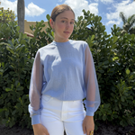 Sheer long sleeve top plus-size - AMOUR781