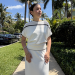 Shirt with Navy Stripe plus-size - AMOUR781