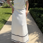 Skirt with Navy Stripe plus-size - AMOUR781