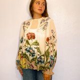 TIARA TOP- Vintage Floral plus-size - AMOUR781