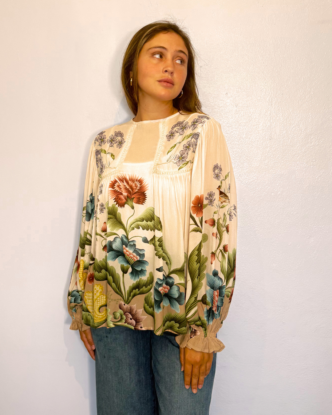 TIARA TOP- Vintage Floral plus-size - AMOUR781