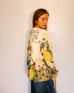 TIARA TOP- Vintage Floral plus-size - AMOUR781