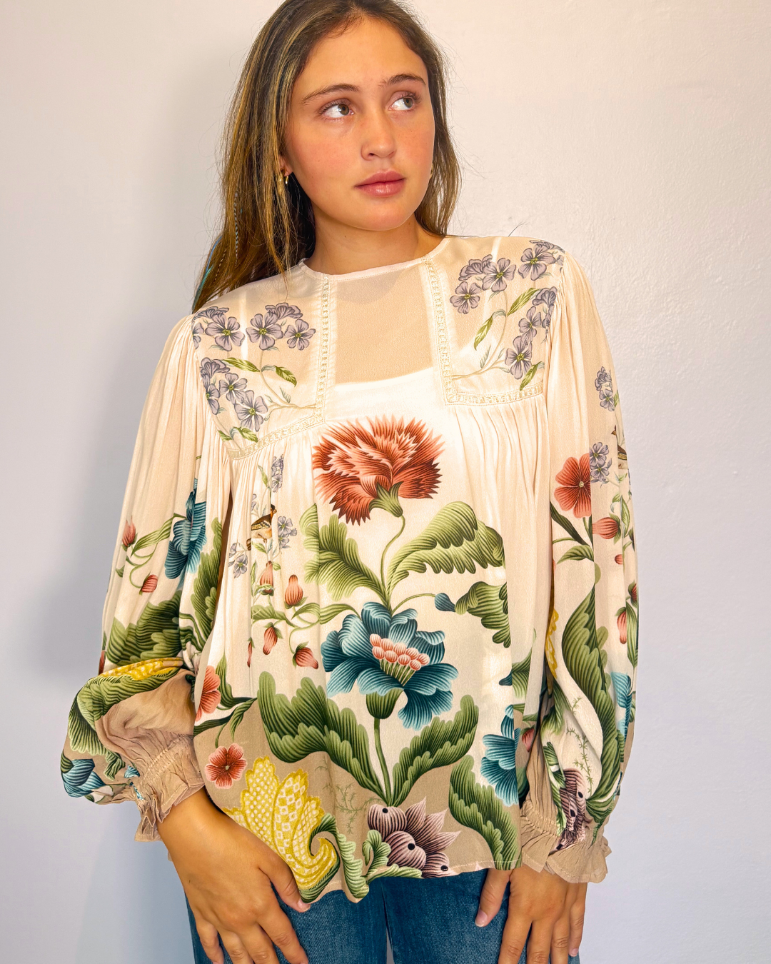 TIARA TOP- Vintage Floral plus-size - AMOUR781