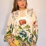 TIARA TOP- Vintage Floral plus-size - AMOUR781