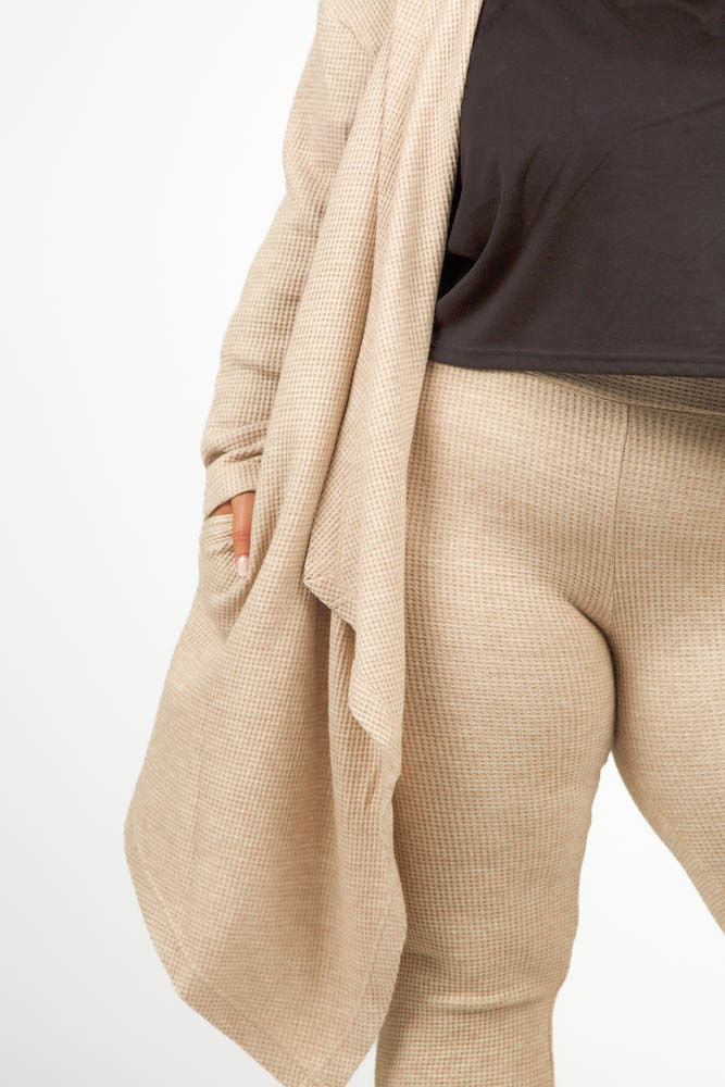 BRUSHED WAFFLE FLARE plus-size - AMOUR781