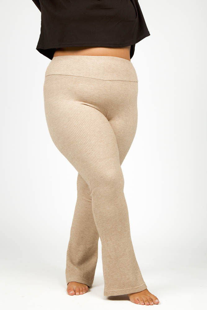 BRUSHED WAFFLE FLARE plus-size - AMOUR781