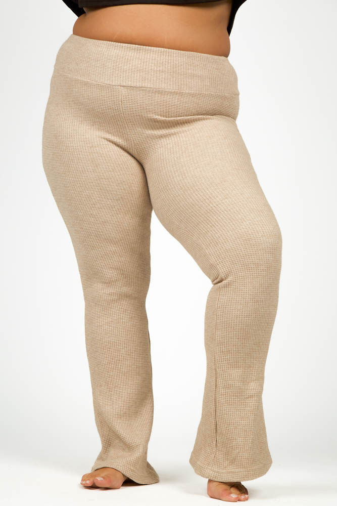 BRUSHED WAFFLE FLARE plus-size - AMOUR781