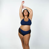 CLARIBEL LACE RIBBED BRALETTE & BOYSHORT SET plus-size - AMOUR781
