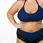 CLARIBEL LACE RIBBED BRALETTE & BOYSHORT SET plus-size - AMOUR781