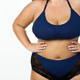 CLARIBEL LACE RIBBED BRALETTE & BOYSHORT SET plus-size - AMOUR781