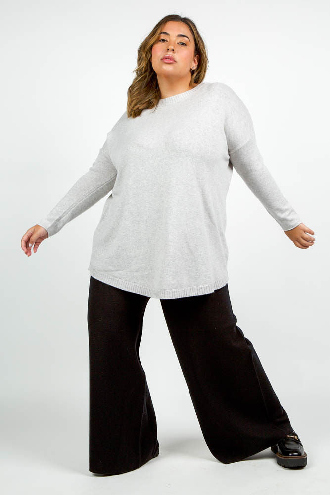 COCOON WOOL BLEND OVERSIZE BLOUSE plus-size - AMOUR781