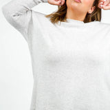 COCOON WOOL BLEND OVERSIZE BLOUSE plus-size - AMOUR781