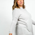 COCOON WOOL BLEND OVERSIZE BLOUSE plus-size - AMOUR781