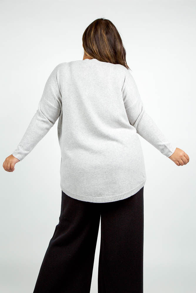 COCOON WOOL BLEND OVERSIZE BLOUSE plus-size - AMOUR781