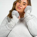ARMWARMERS with FAUX FUR plus-size - AMOUR781