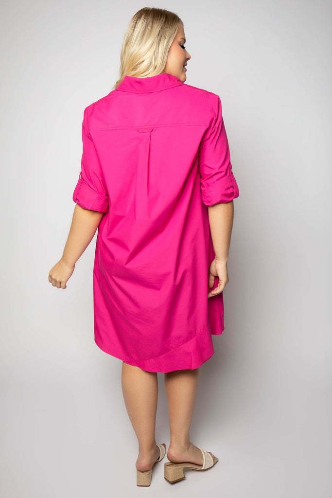Jenna Shirtdress Crisp Cotton Designed by Finley.