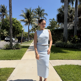 BLUE GINGHAM SKIRT plus-size - AMOUR781