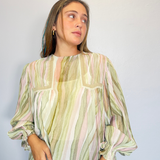 TIARA TOP- Pink and Green plus-size - AMOUR781