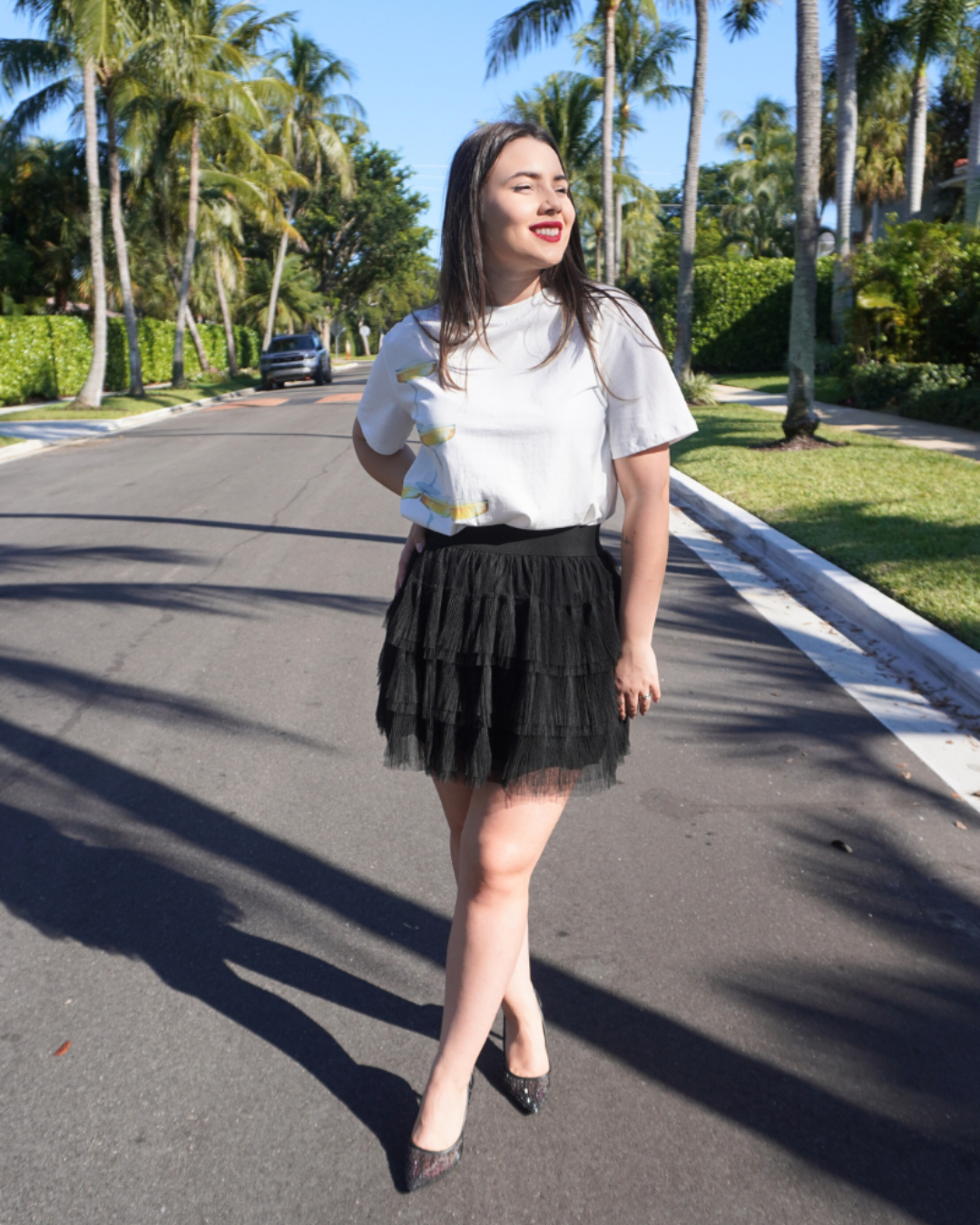 Black Tulle Mini plus-size - AMOUR781