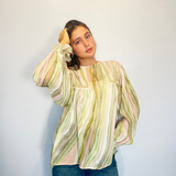 TIARA TOP- Pink and Green plus-size - AMOUR781