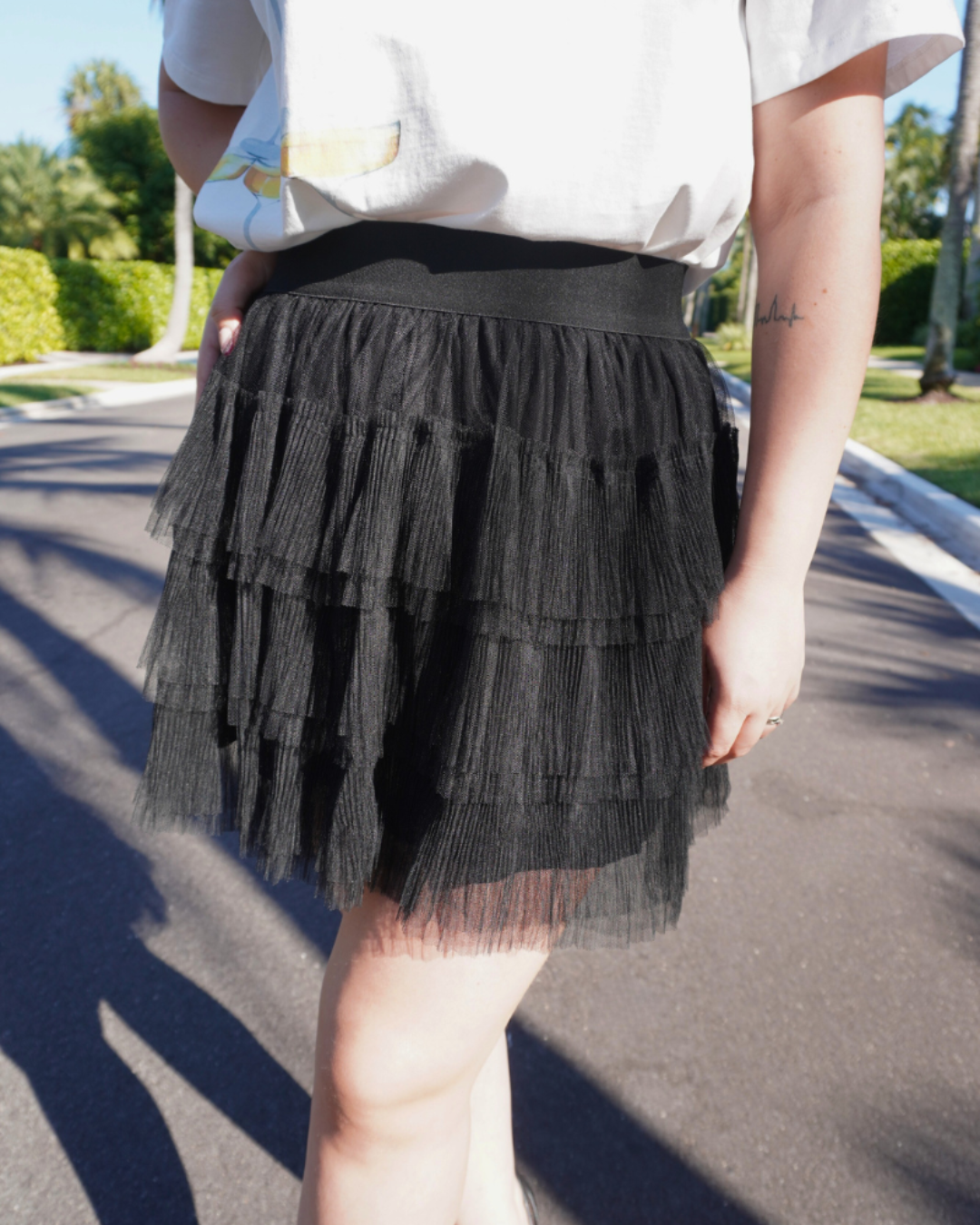 Black Tulle Mini plus-size - AMOUR781