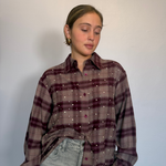 Grey and burgundy Check plus-size - AMOUR781