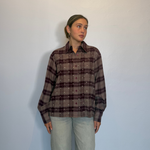 Grey and burgundy Check plus-size - AMOUR781