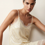Lace Trim Sequin Dress plus-size - AMOUR781