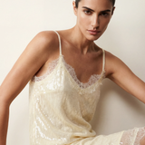 Lace Trim Sequin Dress plus-size - AMOUR781