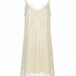 Lace Trim Sequin Dress plus-size - AMOUR781