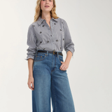 Long Sleeve button front with Embellishment