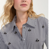 Long Sleeve button front with Embellishment