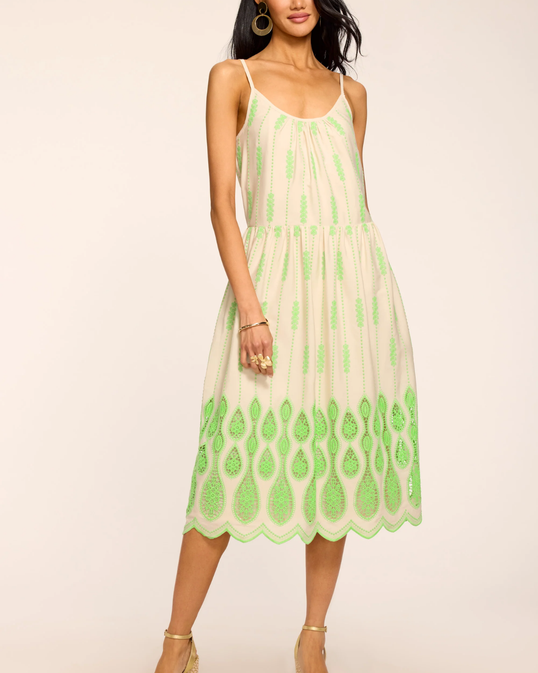 SANDRA Dress Lime plus-size - AMOUR781